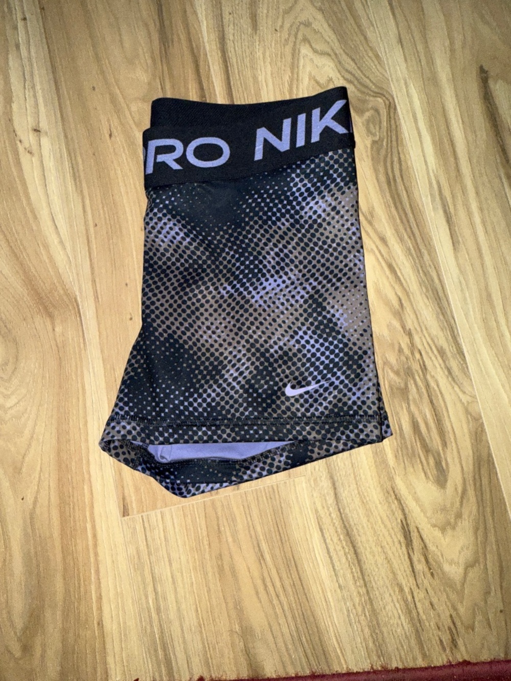 Nike Pro 3" Black and Purple Shorts